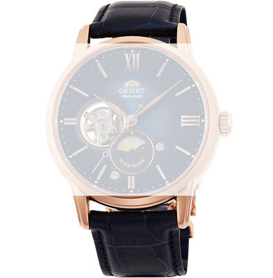 Leder-Uhrenarmband Orient UL017011P0 21mm (für Modell RA-AS00), blau
