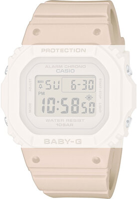 Armband für Casio G-Shock, Kunststoff, rosa, silberne Schließe (für BGD-565)