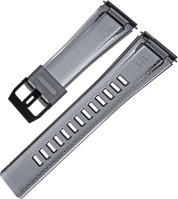 Armband für Casio G-Shock, Kunststoff, grau, schwarze Schließe (für GA-2000SKE Modelle)