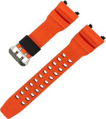 Armband für Casio G-Shock, Harz, orange, silberne Schließe (für GR-B100 Modelle)