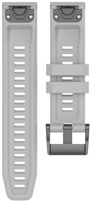 Silikon-Uhrenarmband Ricardo 20mm (für Garmin Fenix 8/7S/6S (43mm) u. a.), grau V1, QuickFit