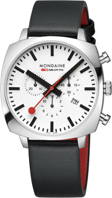 Mondaine Grand Cushion Quartz MSL.41410.LBV.SET (+ Ersatzband)