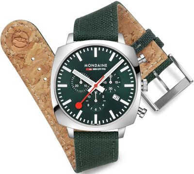 Mondaine Grand Cushion Quartz MSL.41460.LF.SET (+ Ersatzband)