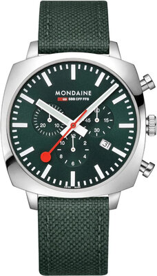 Mondaine Grand Cushion Quartz MSL.41460.LF.SET (+ Ersatzband)