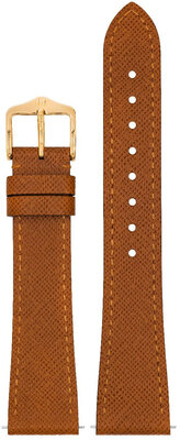 Leder-Uhrenarmband Hirsch Giffone M 01875170-1, braun, Kalbsleder, Länge M, Quick Release