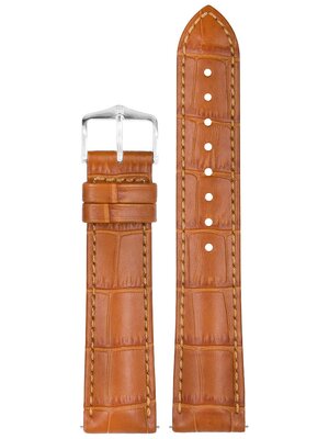 Lederband Hirsch Duke S 01028375-1, Braun, Kalbsleder, Länge S, Quick Release