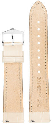 Lederband Hirsch Duke S 01028390-1, Beige, Kalbsleder, Länge S, Quick Release