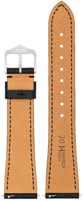 Lederband Hirsch Giffone M 01875150-2, schwarz, Kalbsleder, Länge M, Quick Release