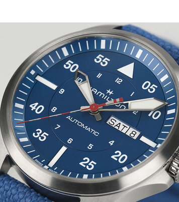 Hamilton Khaki Aviation Pilot Day Date Automatic H64655941 Air-Glaciers Special Edition (+ Ersatzband)