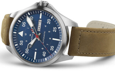 Hamilton Khaki Aviation Pilot Day Date Automatic H64655941 Air-Glaciers Special Edition (+ Ersatzband)