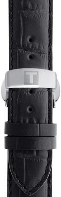 Leder-Uhrenarmband Tissot T852.013.405 19mm, schwarz, Quick Release