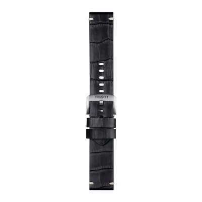 Lederband Tissot T852.046.775 22mm, schwarz, Quick Release
