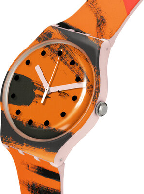 Swatch Barns-Grahams Orange and Red on Pink SUOZ362