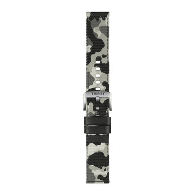 Textilband Tissot T852.046.771 22mm, šedý/maskáčový, Quick Release