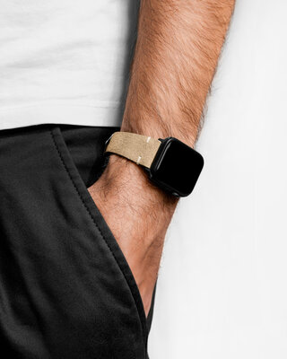 Lederband Hirsch Serro L 05564070-2, braun, Antilopenleder, Limited Edition, Länge L, Quick Release