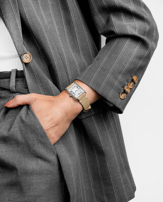 Lederband Hirsch Serro L 05564070-2, braun, Antilopenleder, Limited Edition, Länge L, Quick Release