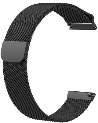 Ricardo Stahlarmband 20 mm (für Garmin Fenix 7S, Epix 2, 42mm, etc.), schwarz, QuickFit