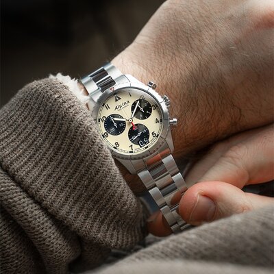 Alpina Startimer Pilot Quartz Chronograph Big Date AL-372WB4S26B
