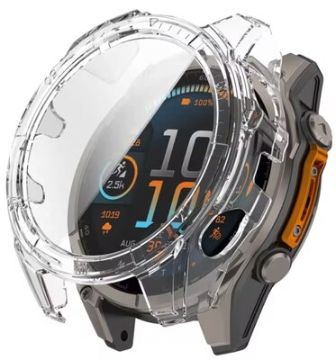 Schutzhülle (pro Garmin Fenix 8, 51 mm), Kunststoff, transparent + Glas