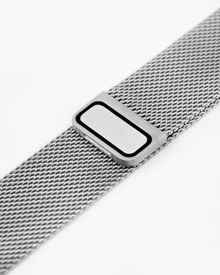 Stahlarmband Hirsch Milanaise L 30161434-2, Silber, magnetisch, Länge L, Quick Release