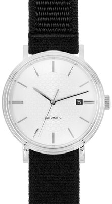 Textil-Uhrenarmband Hirsch Vocem L 41409050-5, schwarz, Klettverschluss, Länge L, Quick Release