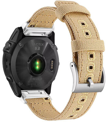 Ricardo Nylon-Armband 22mm (für Garmin Fenix 8/7/6 (47mm), Epix 2 etc.), beige, QuickFit