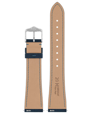 Uhrenarmband Hirsch Fibre Plant M 04299180-2, blau, Naturfasern, Länge M, Quick Release Limited Edition