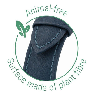 Uhrenarmband Hirsch Fibre Plant M 04299180-2, blau, Naturfasern, Länge M, Quick Release Limited Edition