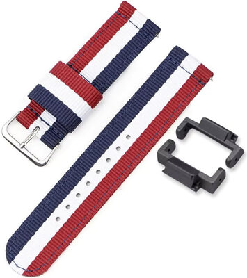 Textilband Ricardo 16mm (für Casio G-Shock GA-2100/GA-2110, DW-5600, GW-6900), Farbe V5, NATO, + Adapter