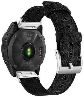 Ricardo Nylon-Armband 22mm (für Garmin Fenix 8/7/6 (47mm), Epix 2 etc.), schwarz V5, QuickFit