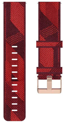 Ricardo Nylonband 20mm (für Garmin Venu, Venu Sq, Venu Sq 2, Venu 2 plus, etc.), rot, Schnellverschluss