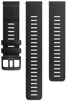 Polar Silikonarmband 20mm, Schwarz, Größe S, M/L, Schnellverschluss, Bezahlung