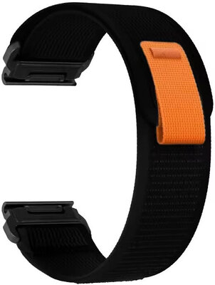 Nylon-Riemen Ricardo 20mm (pro Garmin Fenix 8/7/6 (47mm), Epix 2 aj.), schwarz V1, QuickFit
