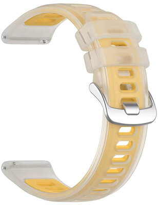 Silikonband Ricardo 22mm (pro Garmin Forerunner 570 (47mm) aj.), Gelb, Quick Release
