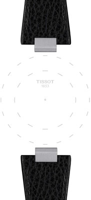 Lederband Tissot T852.050.989 (für das Modell Tissot PRX 40mm), schwarz, Quick Release