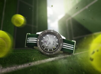 Rado Captain Cook Automatic R32222108 Tennis Limited Edition 1985pcs (+ 3 Ersatz-Uhrenarmbänder und Etui)