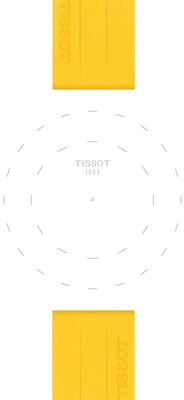 Silikonband Tissot T852.050.993 22mm, Gelb, Quick Release