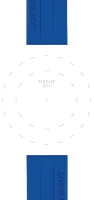 Silikonband Tissot T852.051.021 22mm, Blau, Quick Release