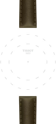 Lederband Tissot T852.046.066 15mm, Grün, Quick Release