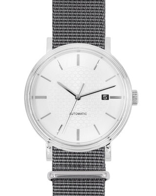 Textil-Uhrenarmband Hirsch Rush Recycle XL 40536030-2, grau, Länge XL