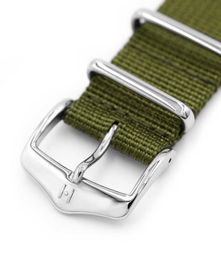 Textil-Uhrenarmband Hirsch Rush Recycle XL 40536040-2, grün, Länge XL