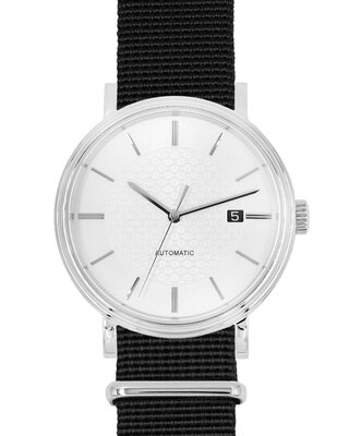 Textil-Uhrenarmband Hirsch Rush Recycle XL 40536050-2, schwarz, Länge XL