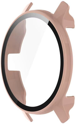 Schutzhülle (pro Garmin Venu 2S), Kunststoff, Rosa + Glas