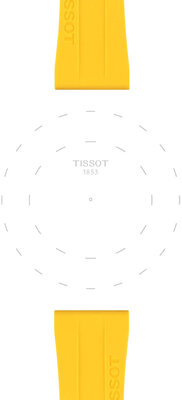 Silikonband Tissot T852.050.994 20mm, Gelb, Quick Release