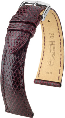 Lederband Hirsch London L 04366060-2, lila, Eidechsenleder, Länge L, Quick Release