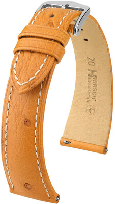 Lederband Hirsch Massai Strauß L 04362074-2, braun, Straußenleder, Länge L, Quick Release