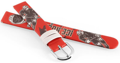 Kunstlederband JVD JVDRJ7230.3 14mm, Rot, Kinder