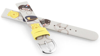 Kunstlederband JVD RJ7232.3 14mm, Grau, Kinder