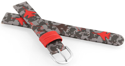 Kunstlederband JVD RJ7235.1 14mm, Grau, Kinder