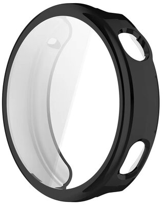 Schutzgehäuse (für Huawei Watch GT 6/7, 41mm), Kunststoff, schwarz + Schutzglas